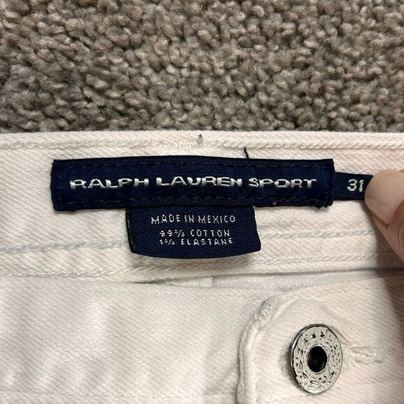 Ralph Lauren Sport Blue Label Prescott 208 White Straight Leg Jeans sz 31 - Picture 10 of 11